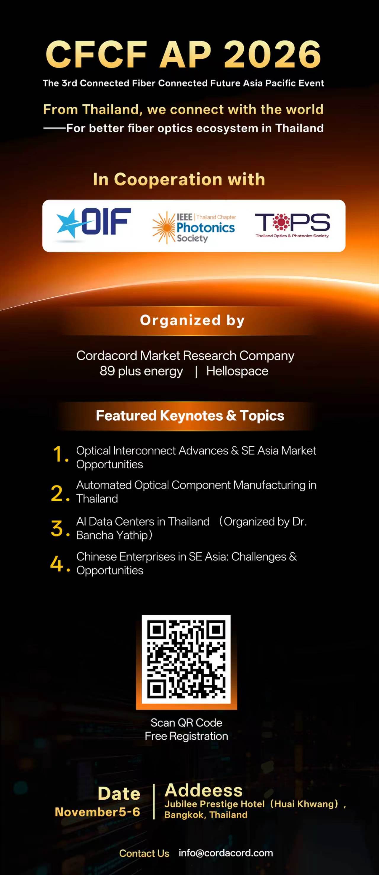 CFCF AP2026: Spotlight on New Opportunities in Southeast Asia’s Optical Communication Industry